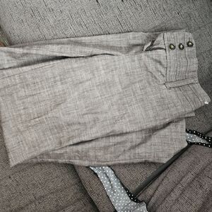 Bwear Taupe Wide-Leg Button-Waist Pants